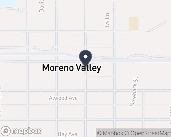 Map location of Riverside County Dept of Mental Health