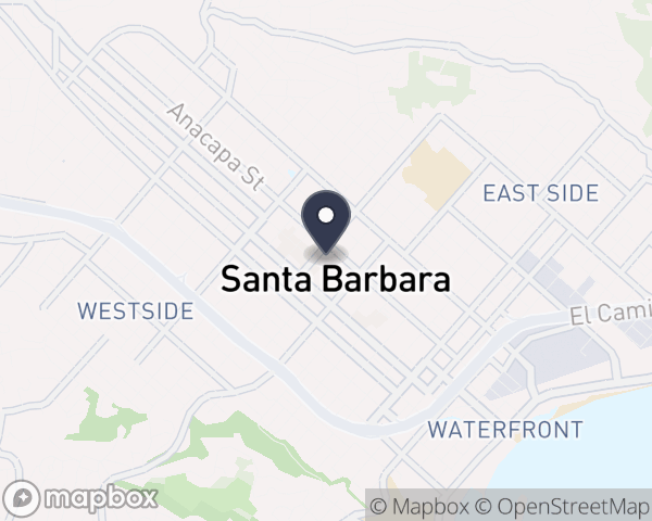 Map location of Santa Barbara Cottage Hospital