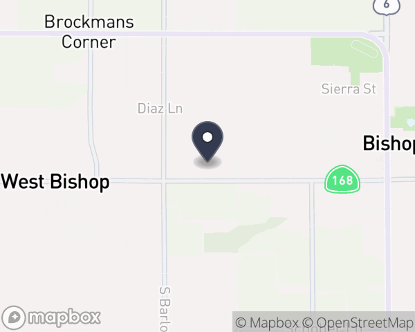 Map location of Toiyabe Indian Health Project