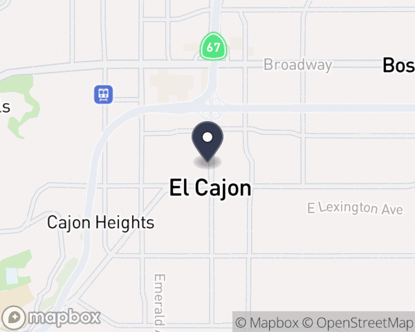 Map location of El Cajon Treatment Center