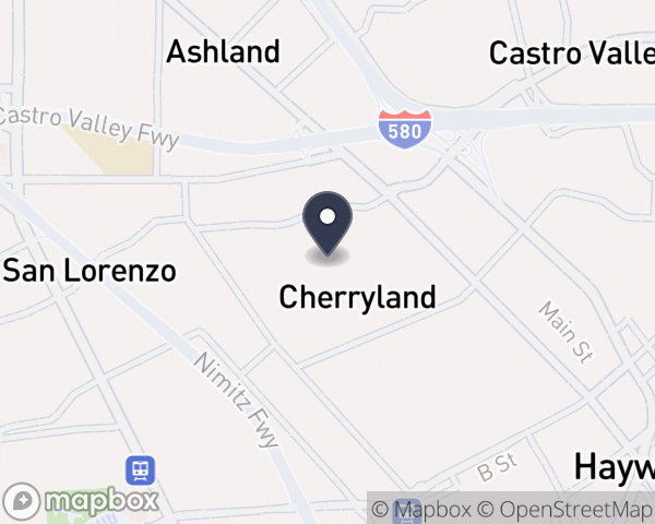 Map location of East Bay Chapter of the