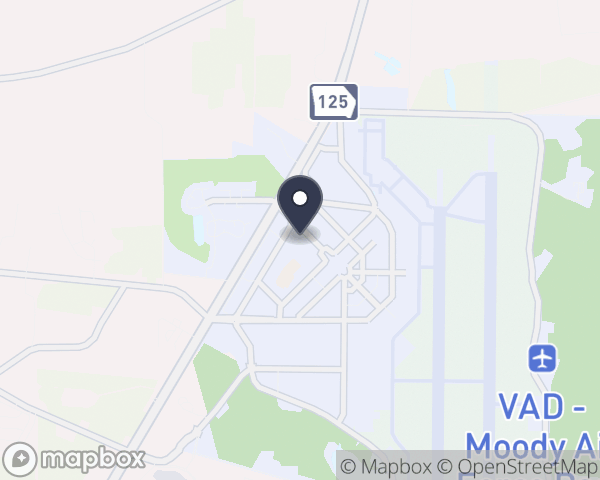 Map location of Moody Air Force Base