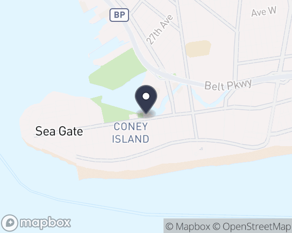 Map location of Coney Island Hospital