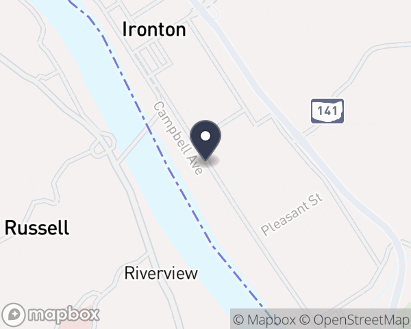 Map location of Ironton/Lawrence Cnty Comm (ILCAO)