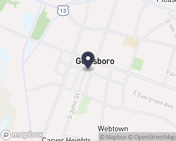 Map location of B and G Associates