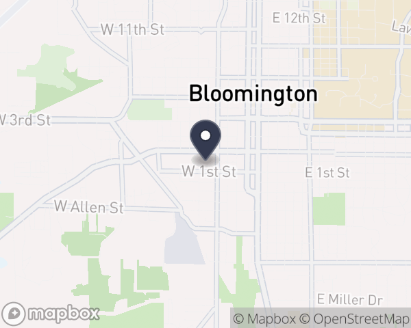 Map location of Bloomington Hospital