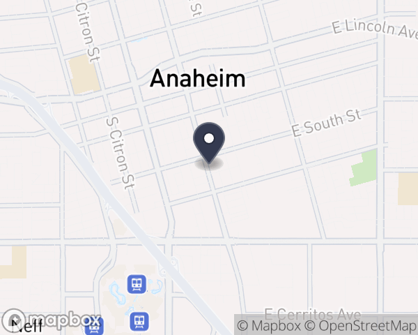 Map location of CA Hispanic Commission Alc/Drug Abuse