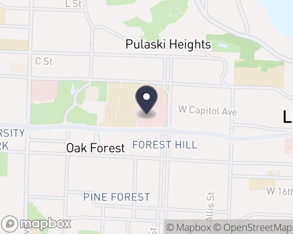 Map location of Central Arkansas Veterans Healthcare