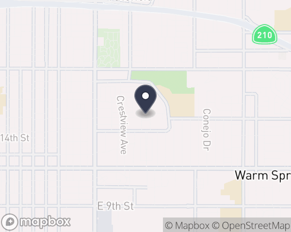 Map location of County of San Bernardino DBH