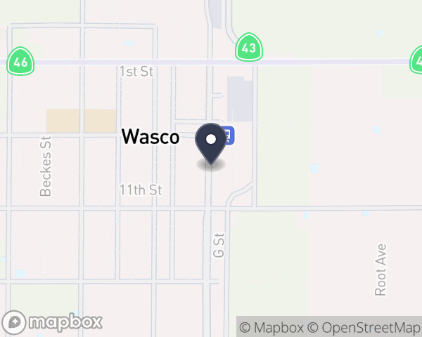 Map location of Kern County Mental Health Department