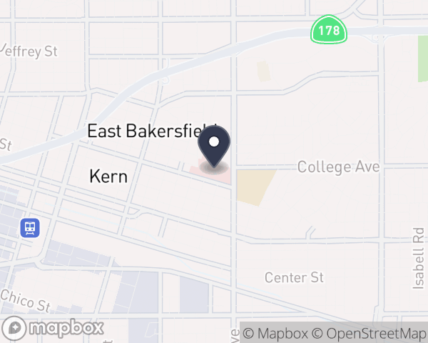 Map location of Kern Medical Center