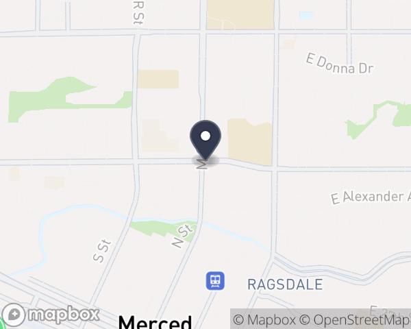 Map location of Merced County Mental Health Department
