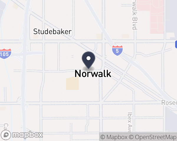 Map location of Metropolitan State Hospital