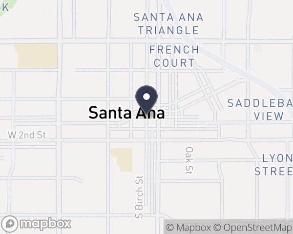 Map location of Orange County Healthcare Agency