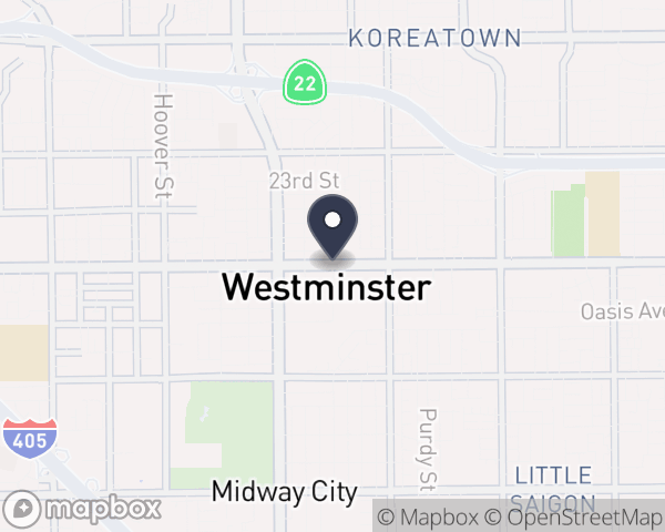 Map location of Orange County Healthcare Agency